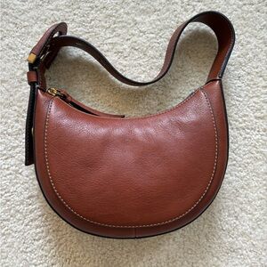 Harwell Leather Crescent Bag - Brown